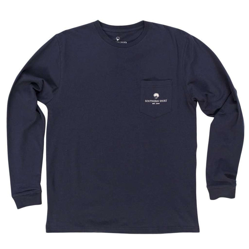 Mountain Daze Long Sleeve Tee Shirt in Indigo by The Southern Shirt Co. - Country Club Prep