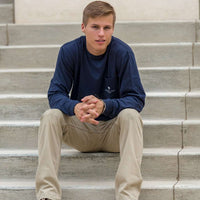 Mountain Daze Long Sleeve Tee Shirt in Indigo by The Southern Shirt Co. - Country Club Prep