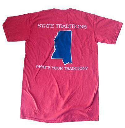 MS Oxford Gameday T-Shirt in Red by State Traditions - Country Club Prep