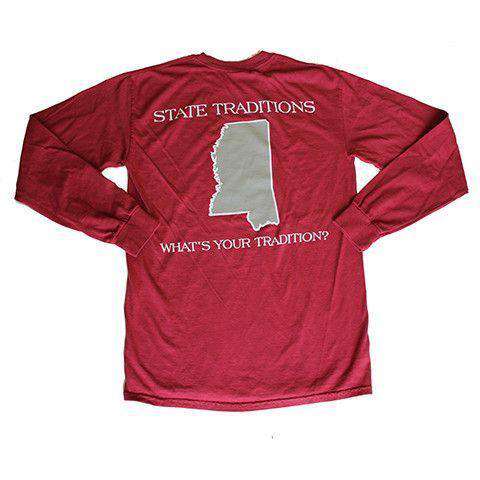 MS Starkville Gameday Long Sleeve T-Shirt in Maroon by State Traditions - Country Club Prep