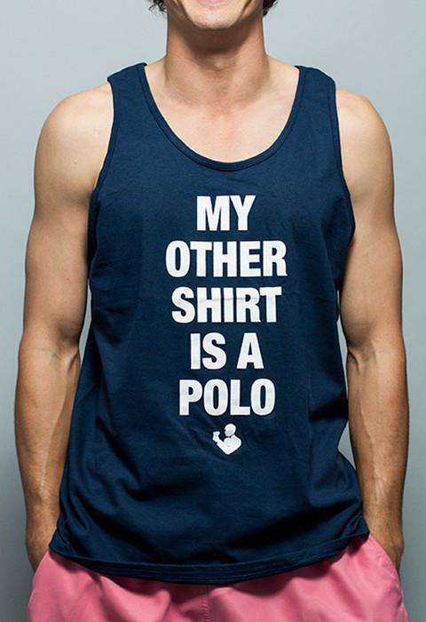My Other Shirt is a Polo Tank Top in Navy by Rowdy Gentleman - Country Club Prep