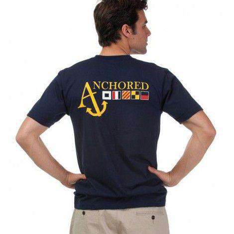 Nautical Flag Tee Shirt in Navy by Anchored Style - Country Club Prep