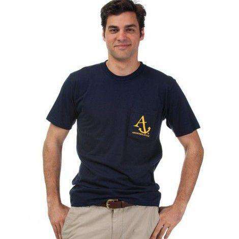 Nautical Flag Tee Shirt in Navy by Anchored Style - Country Club Prep
