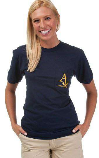 Nautical Flag Tee Shirt in Navy by Anchored Style - Country Club Prep