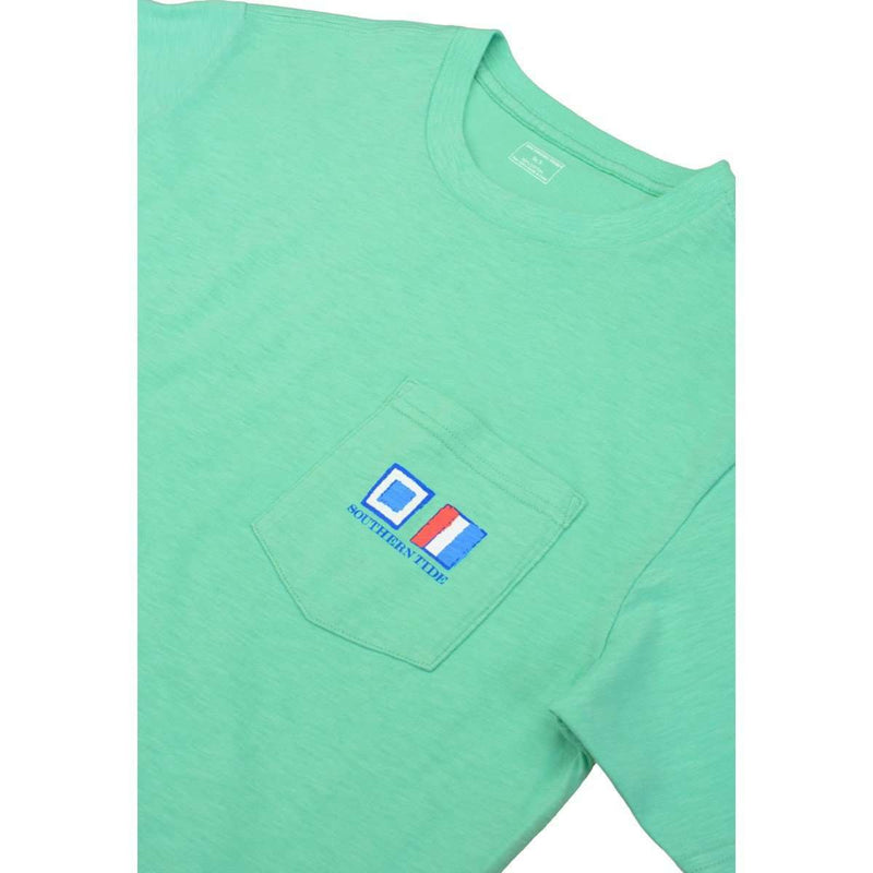 Nautical Flags Tee in Bermuda Teal by Southern Tide - Country Club Prep