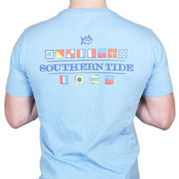 Nautical Flags Tee in Ocean Channel by Southern Tide - Country Club Prep