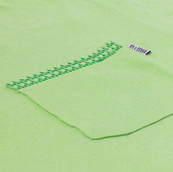 No Chaser Pocket Tee Shirt in Neon Green by Krass & Co. - Country Club Prep