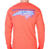 North Carolina Long Sleeve State Tee Shirt in Hot Coral by Southern Tide - Country Club Prep