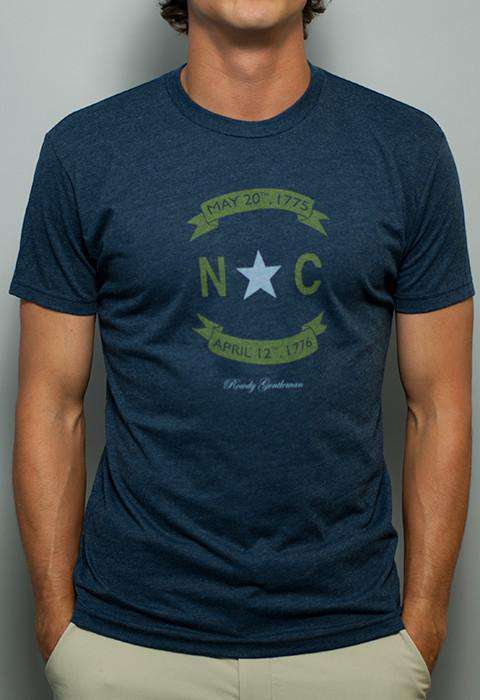 North Carolina State Pride Vintage Tee in Faded Blue by Rowdy Gentleman - Country Club Prep