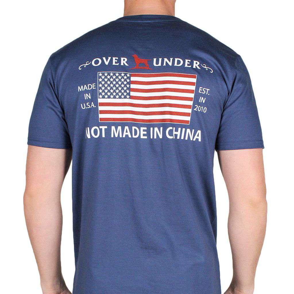 Not Made In China Tee in Navy by Over Under Clothing - Country Club Prep
