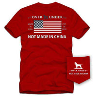 Not Made In China Tee in Regatta Red by Over Under Clothing - Country Club Prep