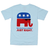 Not Politically Correct Tee in Chambray by America's Outfitters - Country Club Prep