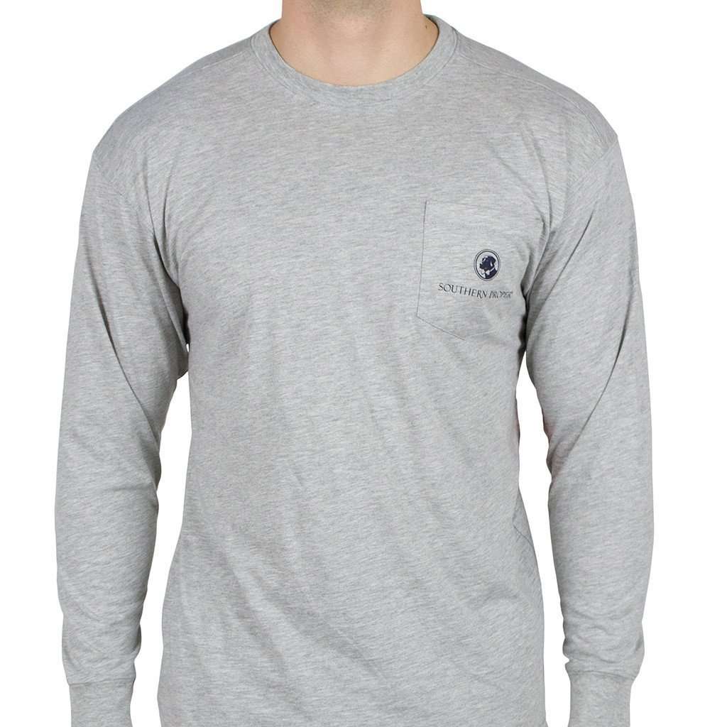 Nothing Says Southern (Like Southern Proper) Long Sleeve Tee in Grey by Southern Proper - Country Club Prep