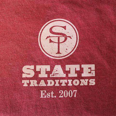 OK Norman Long Sleeve T-Shirt in Crimson by State Traditions - Country Club Prep