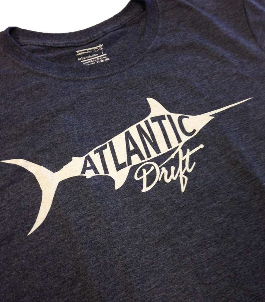 Old Blue Vintage Tee in Heather Navy by Atlantic Drift - Country Club Prep