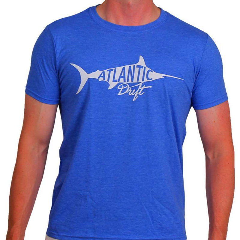 Old Blue Vintage Tee in Heather Royal Blue by Atlantic Drift - Country Club Prep