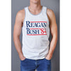 Old Style Reagan Bush '84 Tank Top in White by Rowdy Gentleman - Country Club Prep