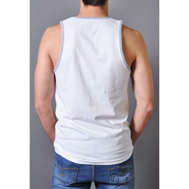 Old Style Reagan Bush '84 Tank Top in White by Rowdy Gentleman - Country Club Prep