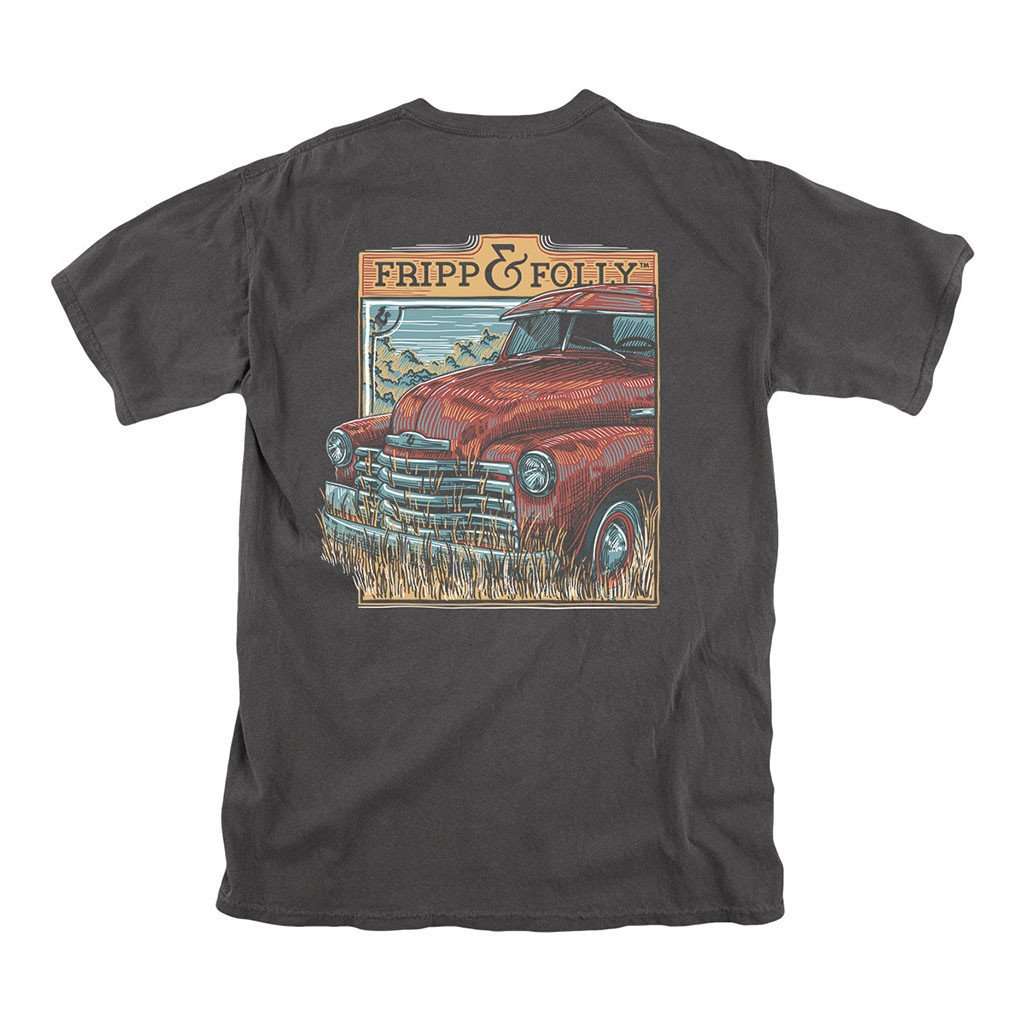 Old Truck Closeup Tee in Pepper by Fripp & Folly - Country Club Prep