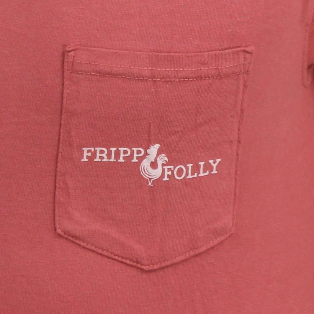 Old Truck Tee in Cumin Red by Fripp & Folly - Country Club Prep