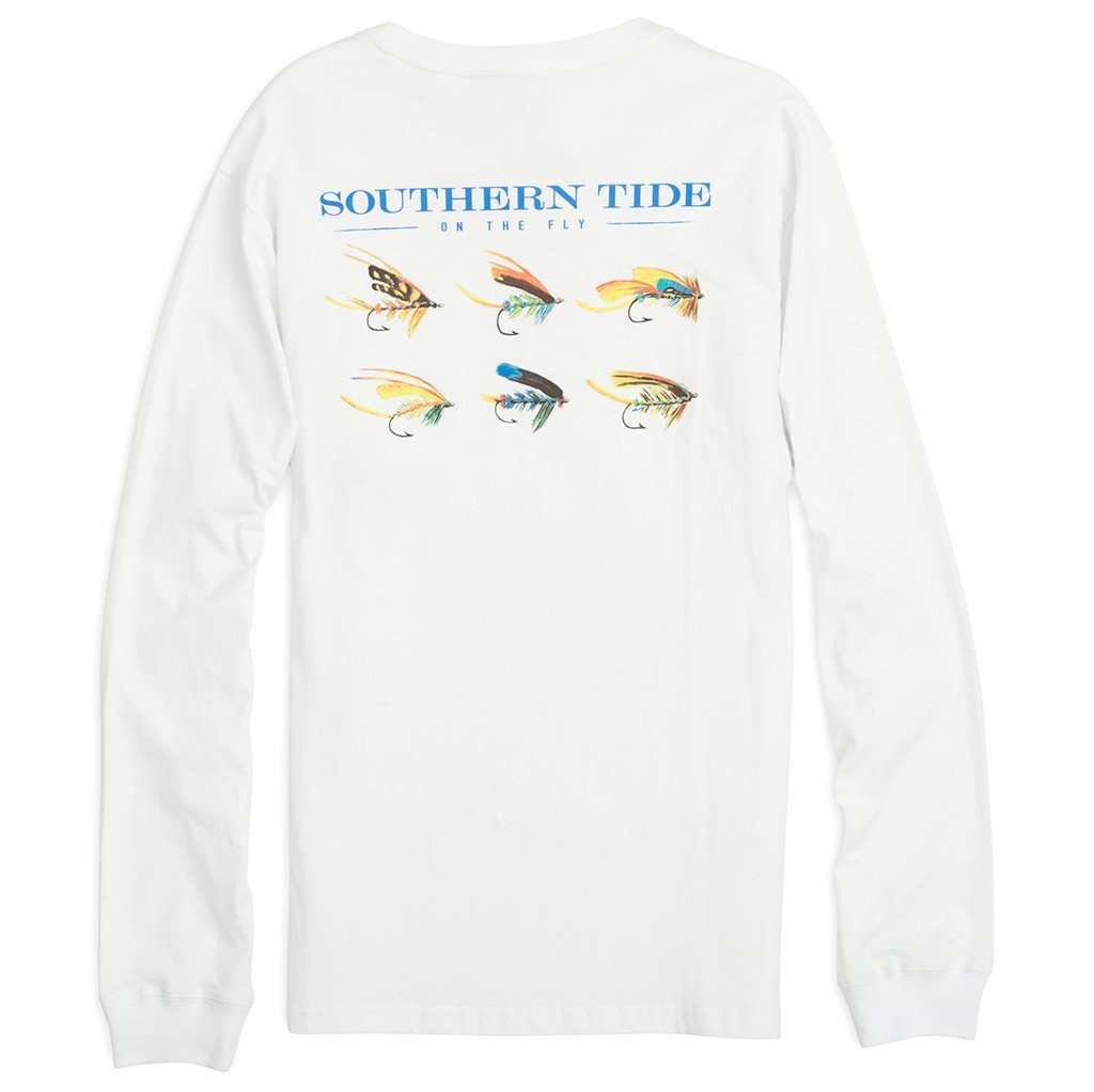 On The Fly Long Sleeve Tee in Classic White by Southern Tide - Country Club Prep