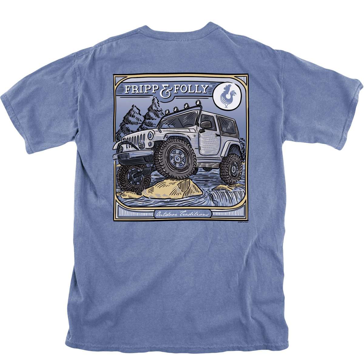 On the Rocks Tee in Blue Jean by Fripp & Folly - Country Club Prep