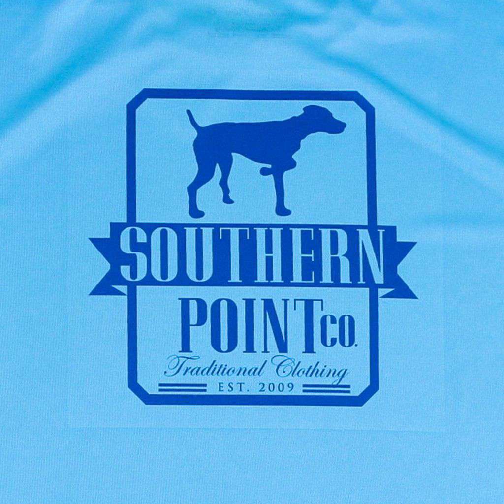 Original Logo Performance Tee in Electric Blue by Southern Point Co. - Country Club Prep