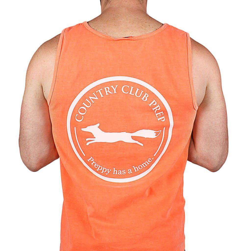 Original Logo Tank Top in Neon Coral by Country Club Prep - Country Club Prep