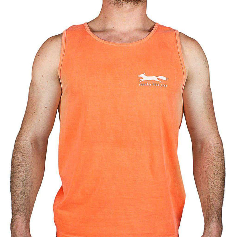 Original Logo Tank Top in Neon Coral by Country Club Prep - Country Club Prep