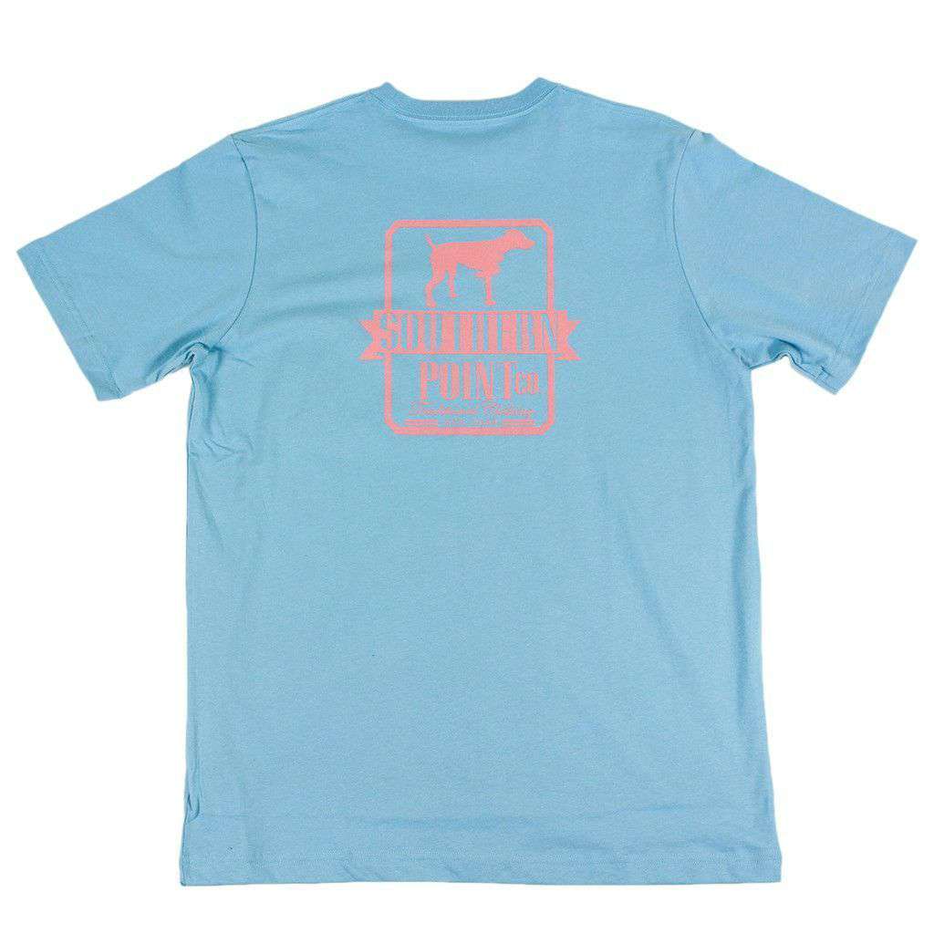 Original Logo Tee in Aqua Blue by Southern Point Co. - Country Club Prep