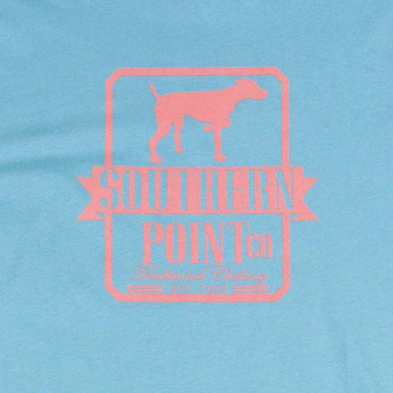 Original Logo Tee in Aqua Blue by Southern Point Co. - Country Club Prep