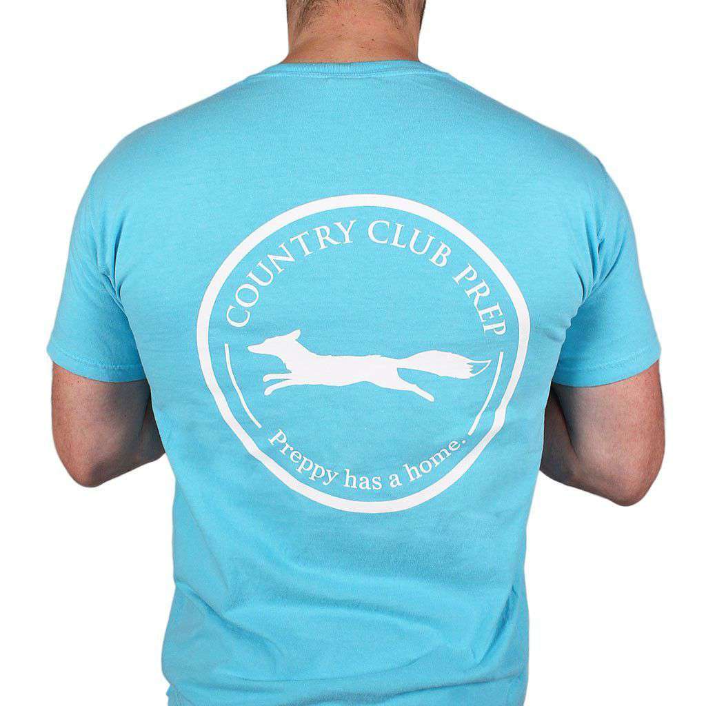 Original Logo Tee Shirt in Lagoon Blue by Country Club Prep - Country Club Prep