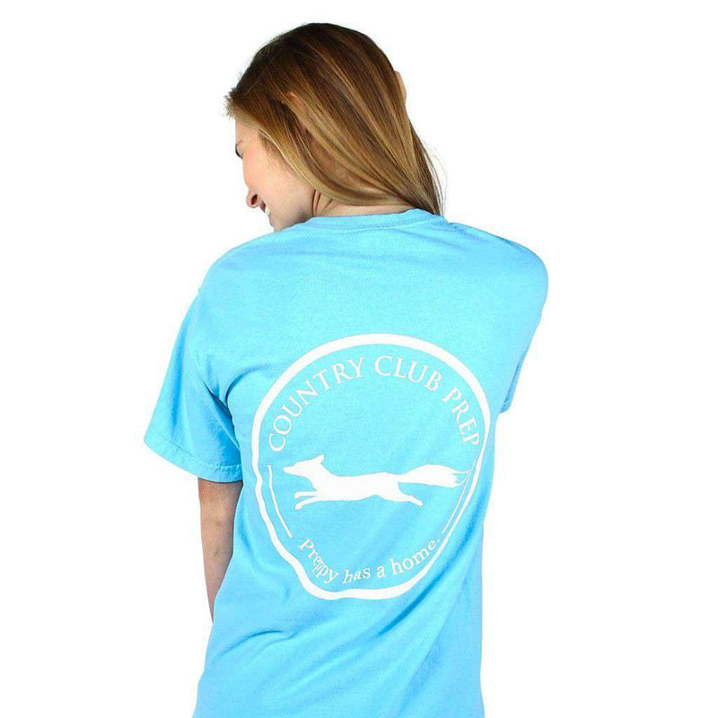 Original Logo Tee Shirt in Lagoon Blue by Country Club Prep - Country Club Prep