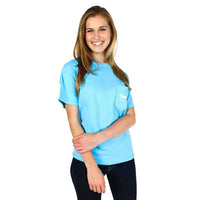 Original Logo Tee Shirt in Lagoon Blue by Country Club Prep - Country Club Prep