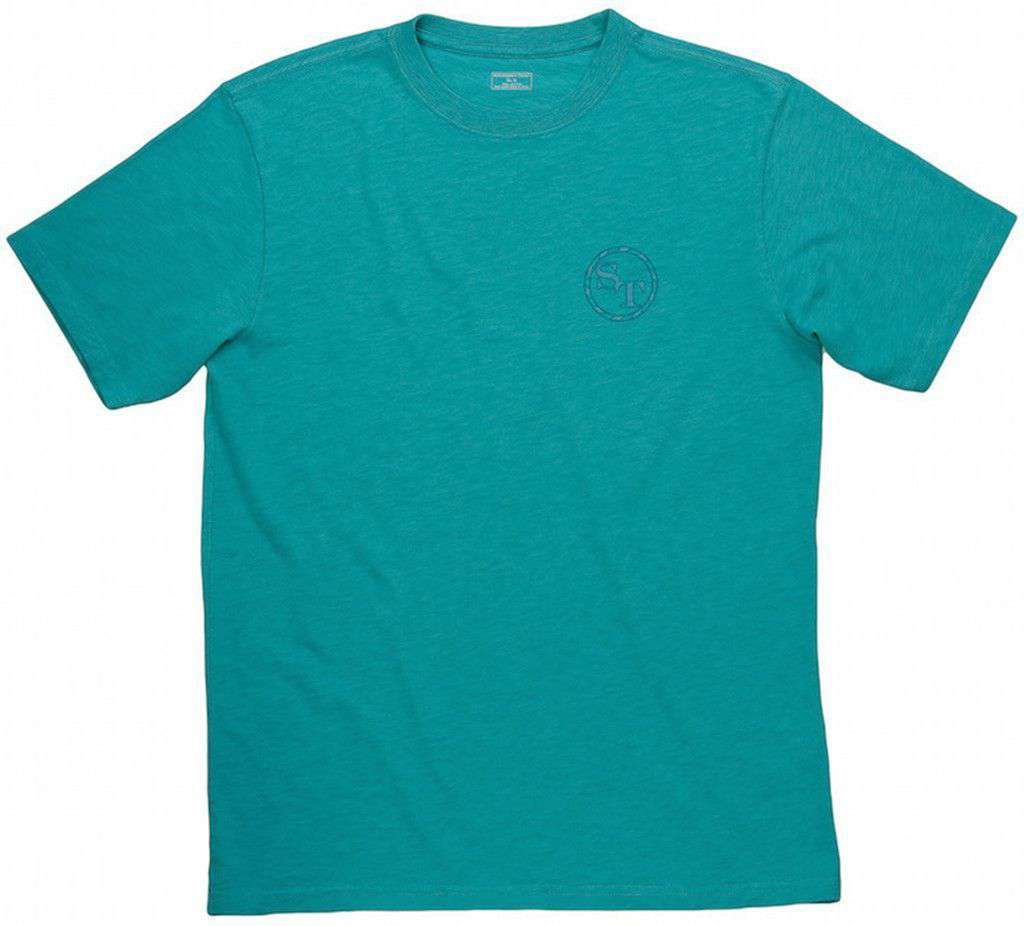 Original Skipjack Slub Tee Shirt in River Blue by Southern Tide - Country Club Prep