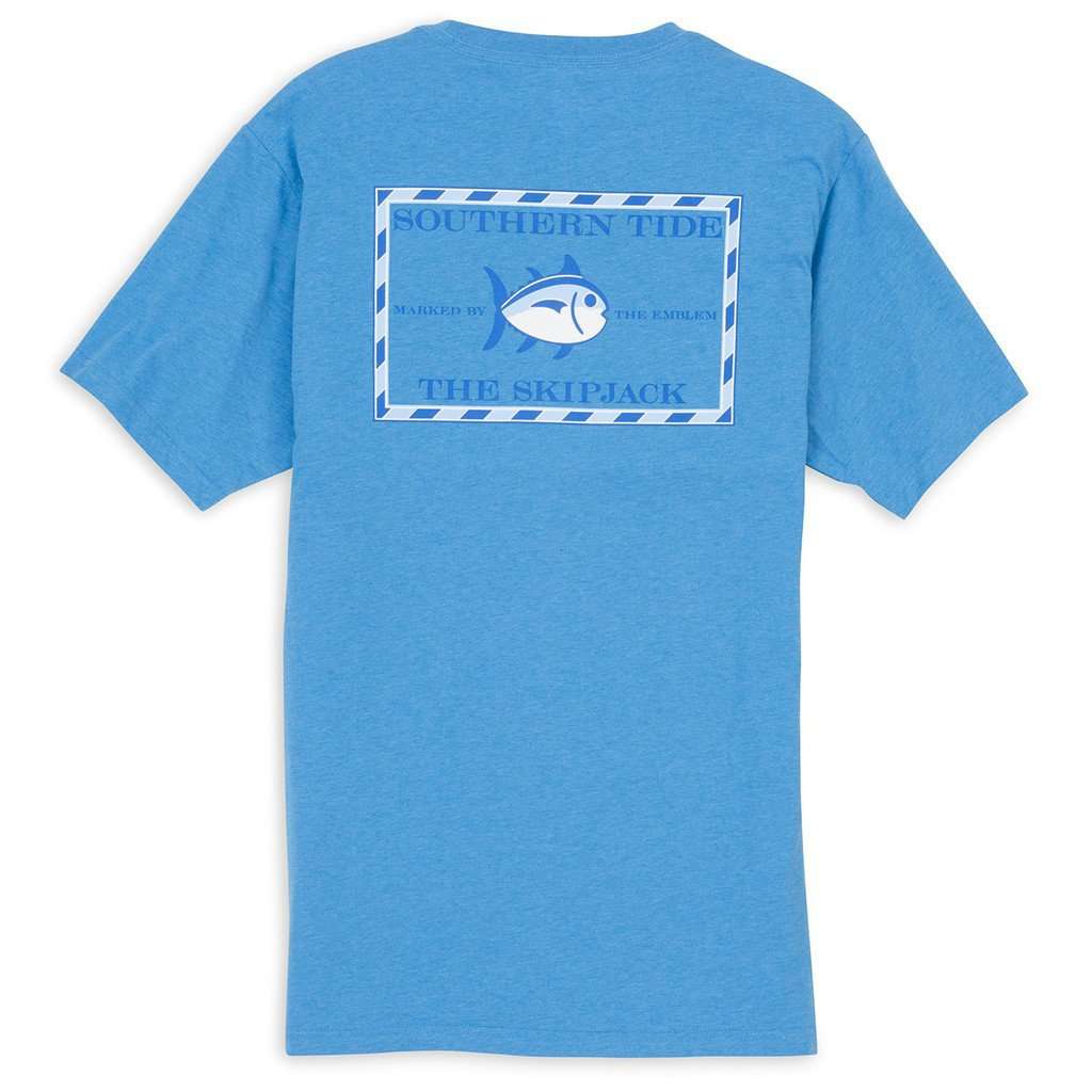 Original Skipjack Tee in Heathered Blue by Southern Tide - Country Club Prep