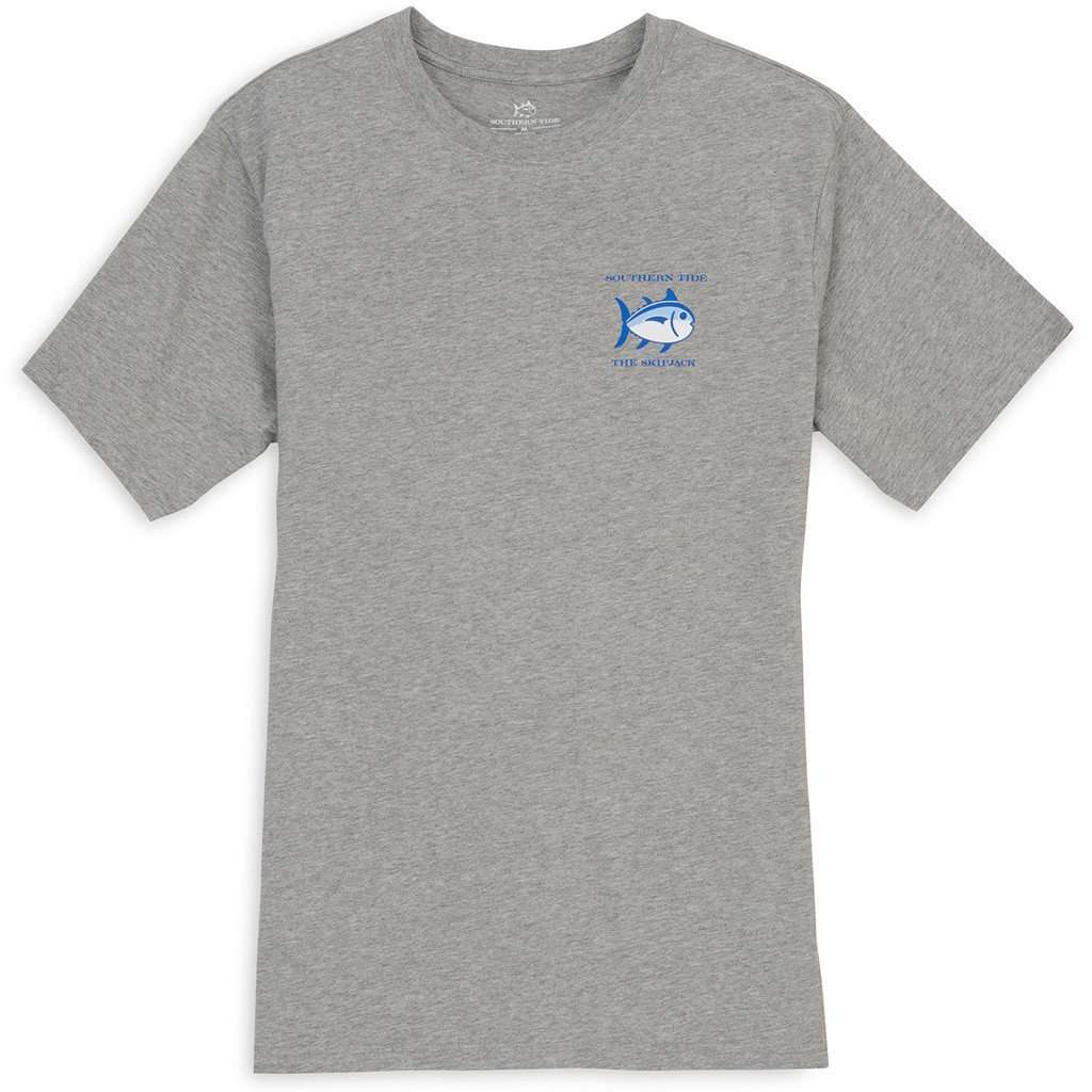 Original Skipjack Tee in Heathered Grey by Southern Tide - Country Club Prep