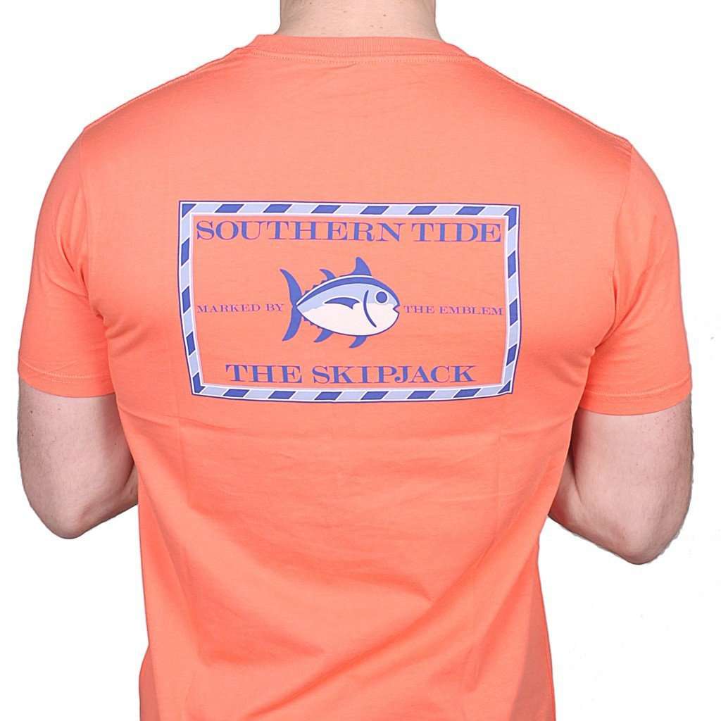 Original Skipjack Tee Shirt in Coral Beach by Southern Tide - Country Club Prep