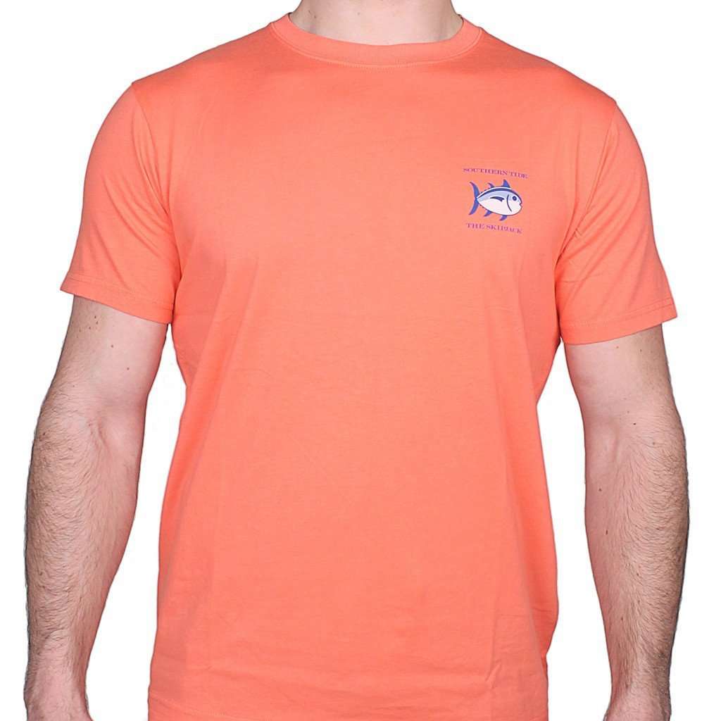 Original Skipjack Tee Shirt in Coral Beach by Southern Tide - Country Club Prep