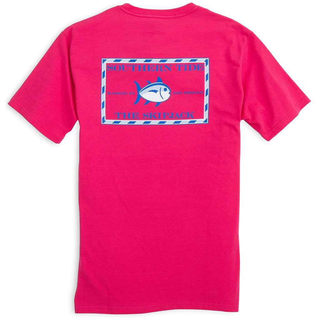 Original Skipjack Tee Shirt in Dark Pink by Southern Tide - Country Club Prep
