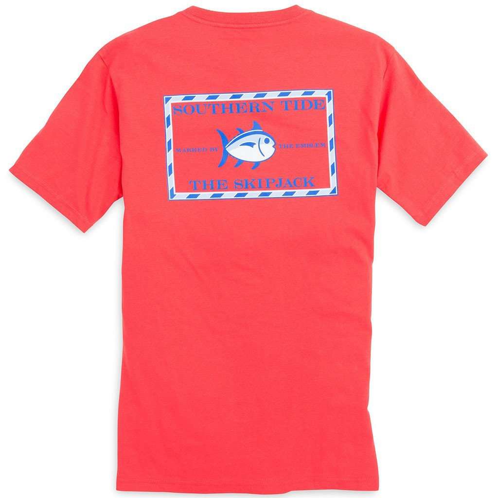 Original Skipjack Tee Shirt in Fire by Southern Tide - Country Club Prep