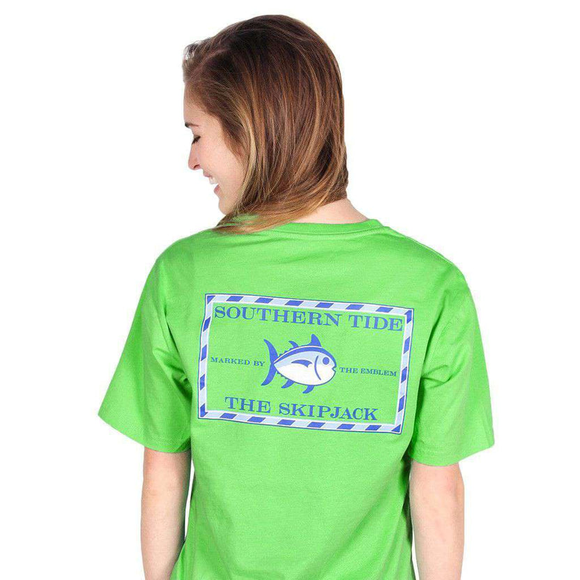 Game, Set , Skipjack Pocket Tee in Summer Green by Southern Tide