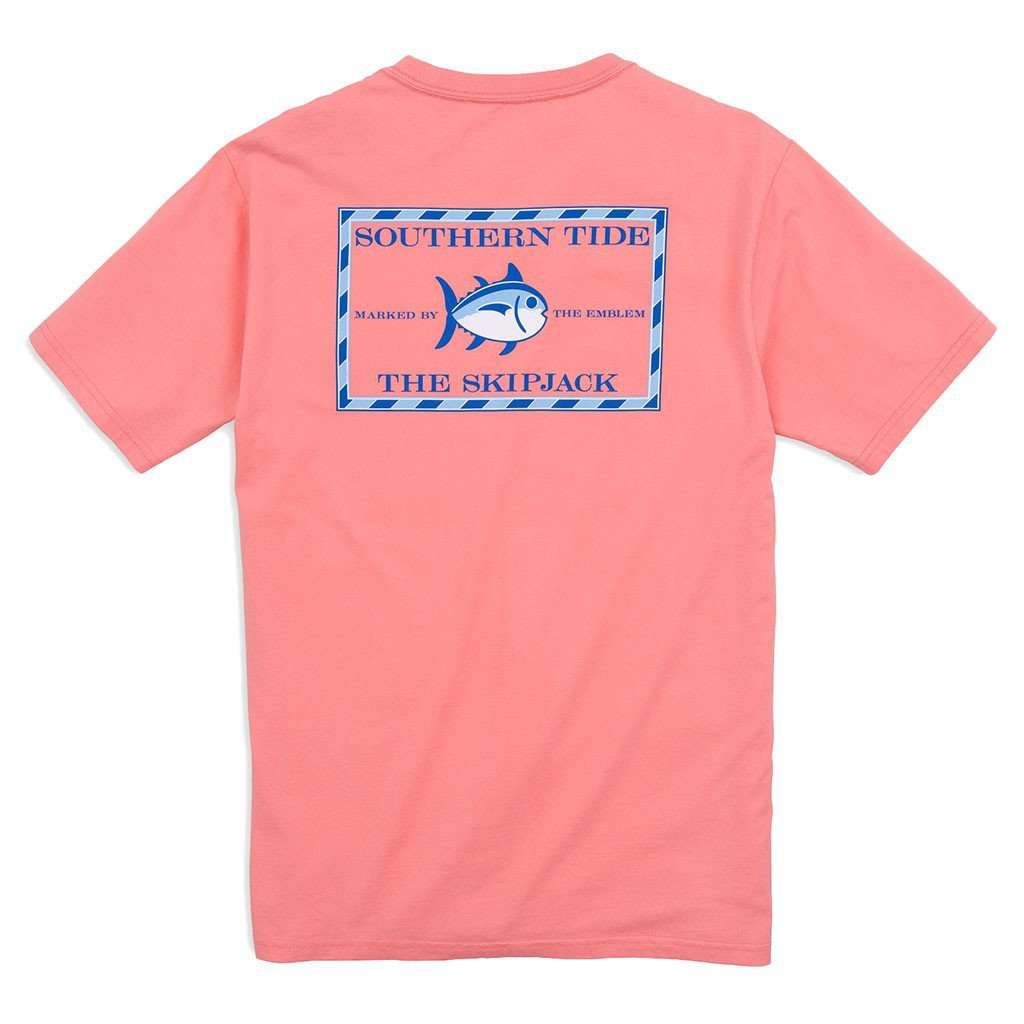 Original Skipjack Tee Shirt in Light Coral by Southern Tide - Country Club Prep