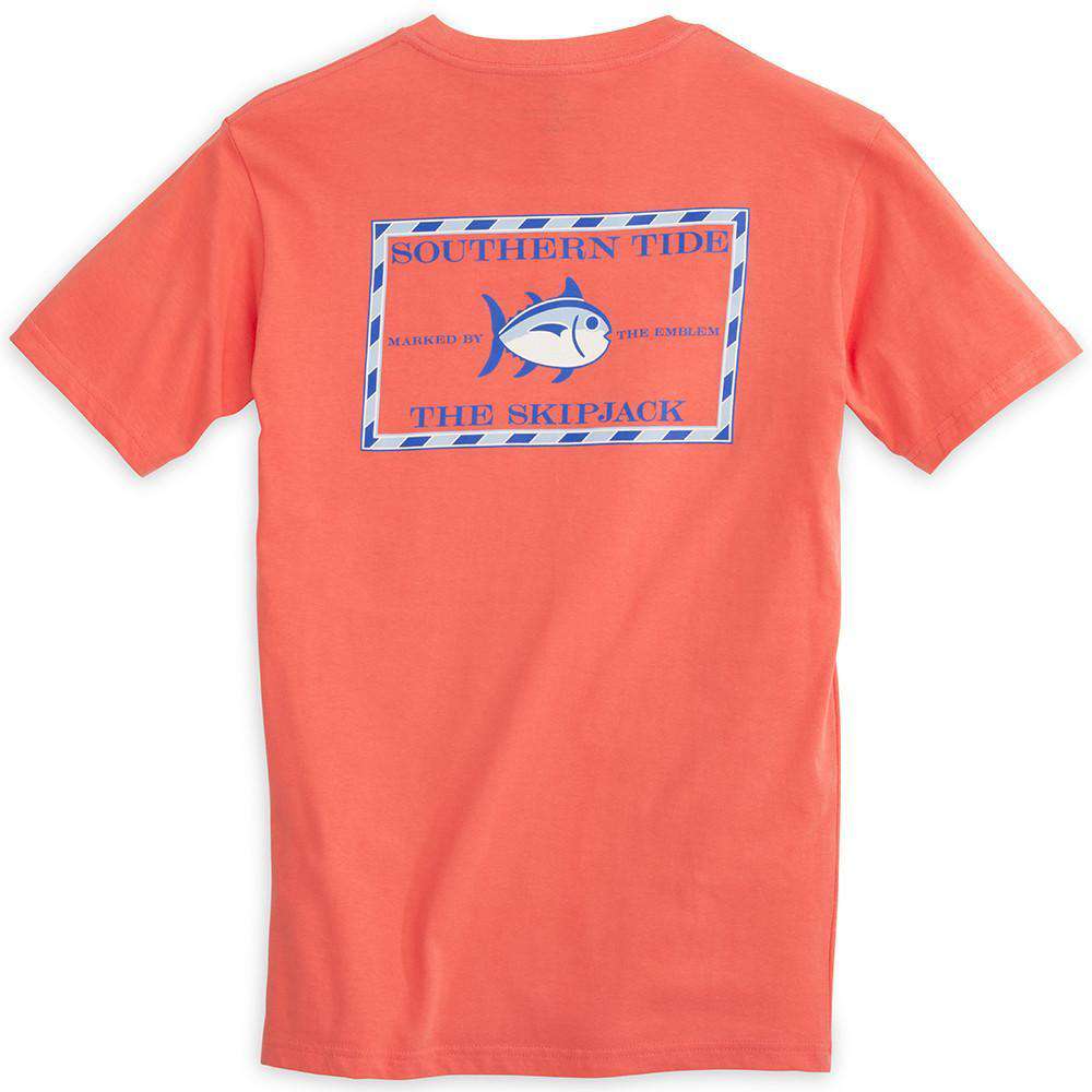 Original Skipjack Tee Shirt in Nautical Orange by Southern Tide - Country Club Prep