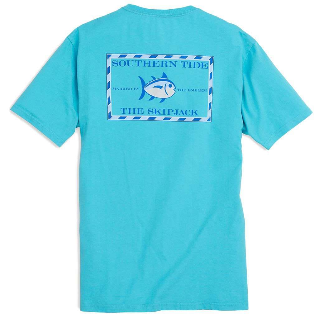 Original Skipjack Tee Shirt in Scuba Blue by Southern Tide - Country Club Prep