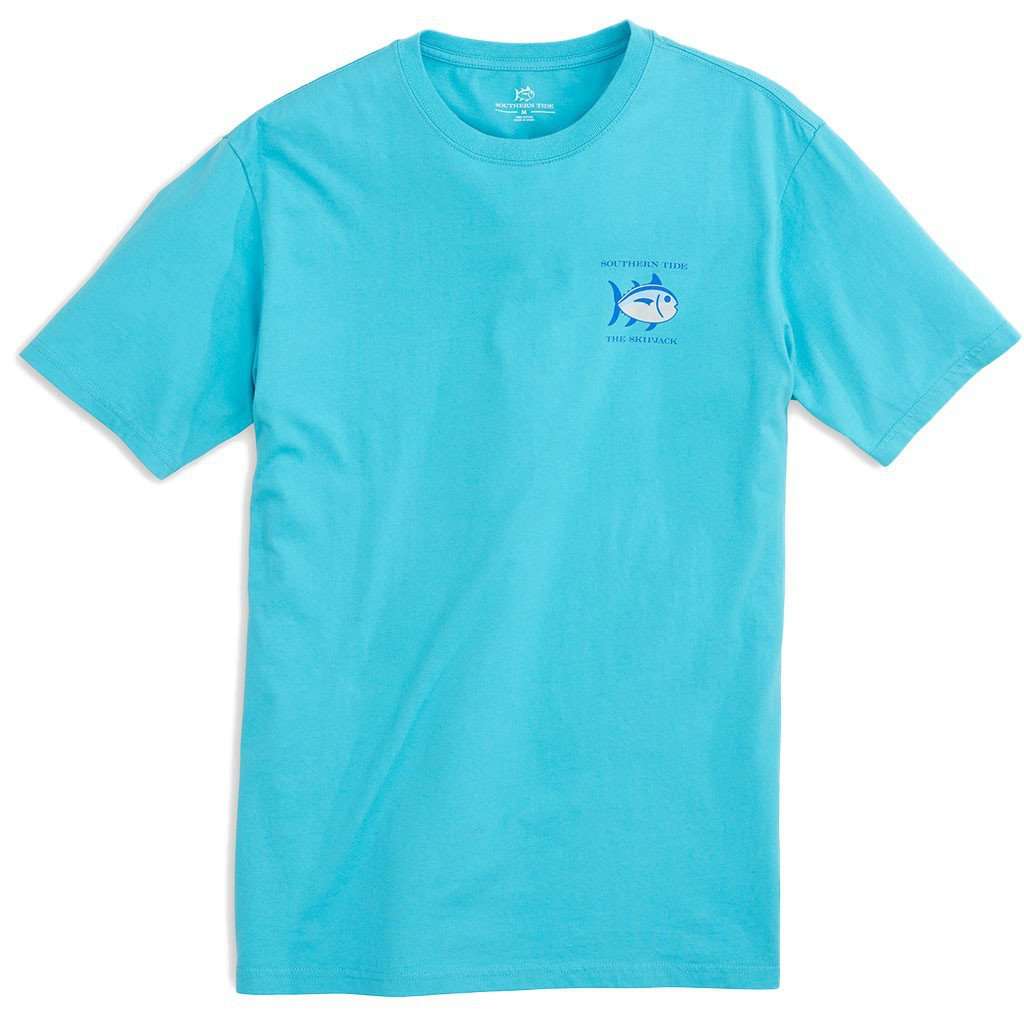 Original Skipjack Tee Shirt in Scuba Blue by Southern Tide - Country Club Prep