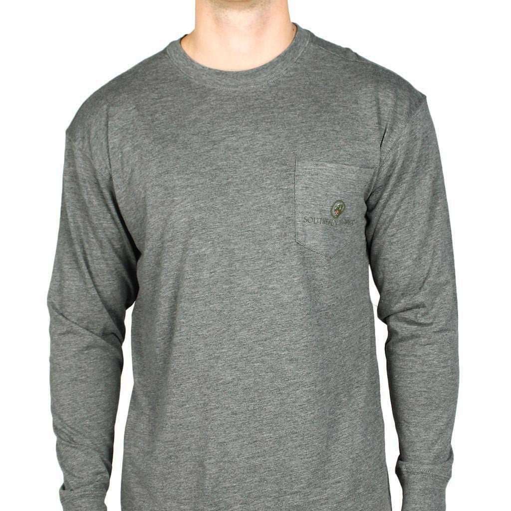 Original Southern Tie Company Long Sleeve Tee in Heather Grey by Southern Proper - Country Club Prep