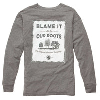 Our Roots Long Sleeve Tee in Heather Grey by Southern Proper - Country Club Prep