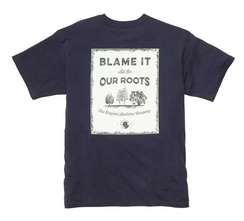 Our Roots Tee in Navy by Southern Proper - Country Club Prep
