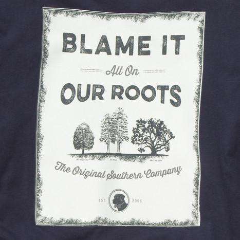 Our Roots Tee in Navy by Southern Proper - Country Club Prep